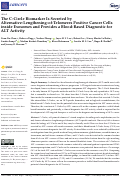 Cover page: The C-Circle Biomarker Is Secreted by Alternative-Lengthening-of-Telomeres Positive Cancer Cells inside Exosomes and Provides a Blood-Based Diagnostic for ALT Activity.