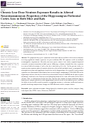 Cover page: Chronic Low Dose Neutron Exposure Results in Altered Neurotransmission Properties of the Hippocampus-Prefrontal Cortex Axis in Both Mice and Rats