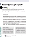 Cover page: Multiple infection of cells changes the dynamics of basic viral evolutionary processes