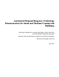 Cover page: Automated Demand Response Technology Demonstration Project for Small and Medium Commercial Buildings