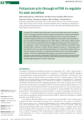Cover page: Potassium acts through mTOR to regulate its own secretion