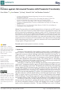 Cover page: Defense against Adversarial Swarms with Parameter Uncertainty