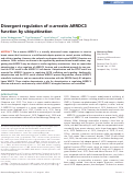 Cover page: Divergent regulation of α-arrestin ARRDC3 function by ubiquitination