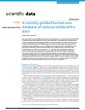 Cover page: A monthly gridded burned area database of national wildland fire data.