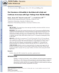 Cover page: The prevalence of disability in the oldest‐old is high and continues to increase with age: findings from The 90+ Study