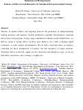 Cover page: Behind the GATE Experiment:  Evidence on Effects of and Rationales for Subsidized Entrepreneurship Training