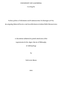 Cover page: Techno-politics of Information and Communication Technologies (ICTs): Investigating Material Practices and Social Relations in Indian Public Bureaucracies