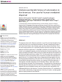 Cover page: Diatraea saccharalis history of colonization in the Americas. The case for human-mediated dispersal