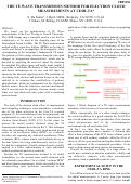 Cover page: The TE Wave Transmission Method for Electron Cloud Measurements at Cesr-TA