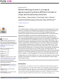 Cover page: Weed-infecting viruses in a tropical agroecosystem present different threats to crops and evolutionary histories