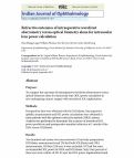 Cover page: Refractive outcomes of intraoperative wavefront aberrometry versus optical biometry alone for intraocular lens power calculation.