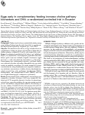 Cover page: Eggs early in complementary feeding increase choline pathway biomarkers and DHA: a randomized controlled trial in Ecuador