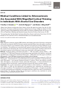 Cover page: Medical Conditions Linked to Atherosclerosis Are Associated With Magnified Cortical Thinning in Individuals With Alcohol Use Disorders