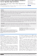 Cover page: A Novel Curriculum for Internal Medicine Residents to Care for High-Need, High-Cost Patients