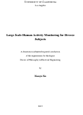 Cover page: Large Scale Human Activity Monitoring for Diverse Subjects