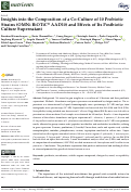 Cover page: Insights into the Composition of a Co-Culture of 10 Probiotic Strains (OMNi BiOTiC® AAD10) and Effects of Its Postbiotic Culture Supernatant.