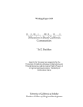 Cover page: In the Shadow of Urban Growth: Bifurcation in Rural California Communities