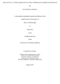 Cover page: Signs of Power: A Critical Approach to the Study of Mathematics Cognition and Instruction