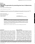 Cover page: Bone loss: Therapeutic approaches for preventing bone loss in inflammatory arthritis