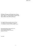 Cover page: Pollutant transport and dispersion in large indoor spaces: A status 
report for the large space effort of the Interiors Project