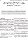 Cover page: Improving MPI Collective I/O for High Volume Non-Contiguous Requests With Intra-Node Aggregation