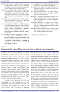 Cover page: update: Escaping the trap of low sample size in island biogeography