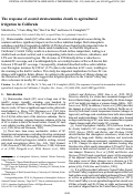 Cover page: The response of coastal stratocumulus clouds to agricultural irrigation in California