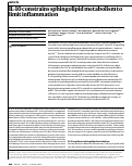 Cover page: IL-10 constrains sphingolipid metabolism to limit inflammation.