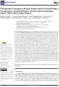 Cover page: Perioperative Changes in Plasma Nitrite and IL-6 Levels Predict Postoperative Atrial Fibrillation (POAF) and Acute Kidney Injury (AKI) after Cardiac Surgery.