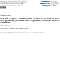 Cover page: How well can global chemistry models calculate the reactivity of short-lived greenhouse gases in the remote troposphere, knowing the chemical composition