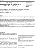 Cover page: Automated Self-Adjusting Subcutaneous Insulin Algorithm for Patients NPO or on TPN or Enteral Feedings.