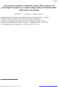 Cover page of Experimental evaluation of thermal comfort, SBS symptoms and physiological responses in a radiant ceiling cooling environment under temperature step-changes