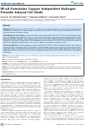 Cover page: NF-κB Potentiates Caspase Independent Hydrogen Peroxide Induced Cell Death
