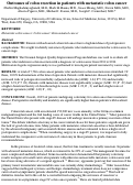 Cover page: Outcomes of colon resection in patients with metastatic colon cancer.