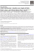 Cover page: UCSC Cell Browser: visualize your single-cell data