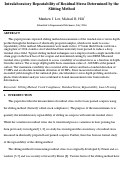 Cover page: Intralaboratory repeatability of residual stress determined by the slitting method