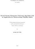 Cover page: Kernel Density Estimation Clustering Algorithm with an Application in Characterizing Volatility Smiles