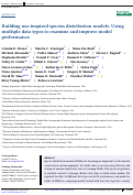 Cover page: Building use‐inspired species distribution models: Using multiple data types to examine and improve model performance