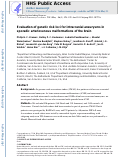 Cover page: Evaluation of genetic risk loci for intracranial aneurysms in sporadic arteriovenous malformations of the brain