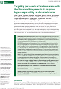 Cover page: Targeting protein disulfide isomerase with the flavonoid isoquercetin to improve hypercoagulability in advanced cancer