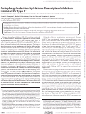 Cover page: Autophagy Induction by Histone Deacetylase Inhibitors Inhibits HIV Type 1*