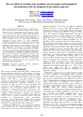 Cover page: How do different training tasks modulate our perception and hemispheric
lateralization in the development of perceptual expertise?