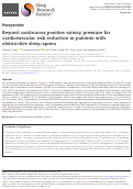 Cover page: Beyond continuous positive airway pressure for cardiovascular risk reduction in patients with obstructive sleep apnea.