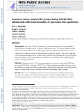 Cover page: In-person versus remote CBT groups during COVID-19 for adolescents with mood disorders or psychosis-risk syndromes.