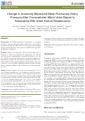 Cover page: Change in Invasively Measured Mean Pulmonary Artery Pressure After Transcatheter Mitral Valve Repair Is Associated With Heart Failure Readmission.