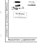 Cover page: NEW STUDIES IN THE ISOLATION AND PROPERTIES OF CURIUM