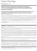 Cover page: Phase I/II study of erlotinib and temsirolimus for patients with recurrent malignant gliomas: North American Brain Tumor Consortium trial 04-02