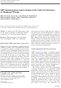 Cover page: 2007 annual progress report synopsis of the Center for Structures of Membrane Proteins.