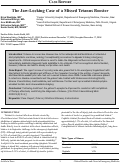 Cover page: The Jaw-Locking Case Report of a Missed Tetanus Booster &nbsp;