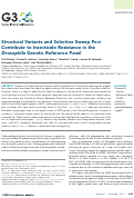 Cover page: Structural Variants and Selective Sweep Foci Contribute to Insecticide Resistance in the Drosophila Genetic Reference Panel